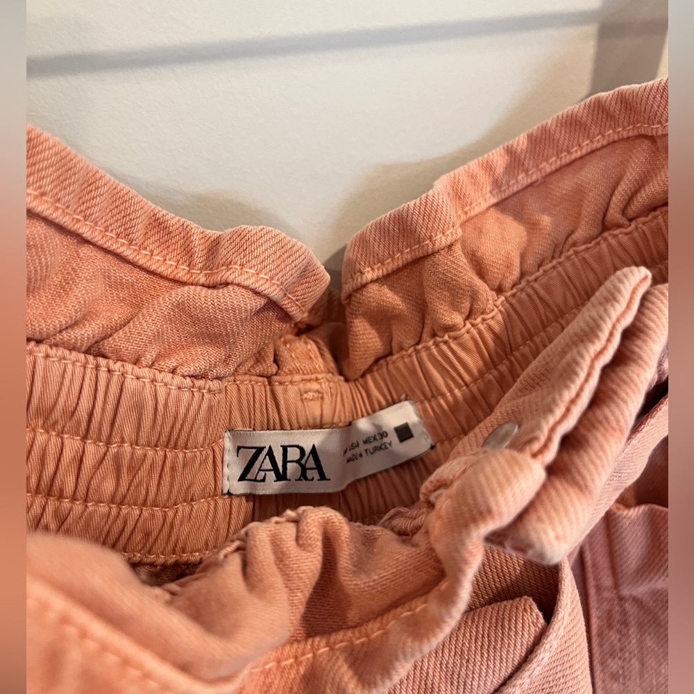 Zara Baggy Paperbag shorts with belt - Picture 6 of 6